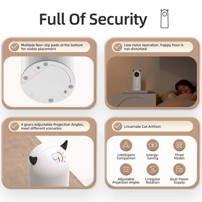 Interactive Automatic LED Laser Cat Toy - Smart Handheld Electronic Teaser for Cats and Dogs