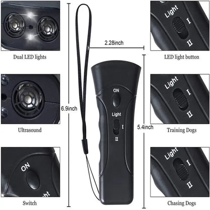LED Ultrasonic Dog Repeller and Bark Control Training Device