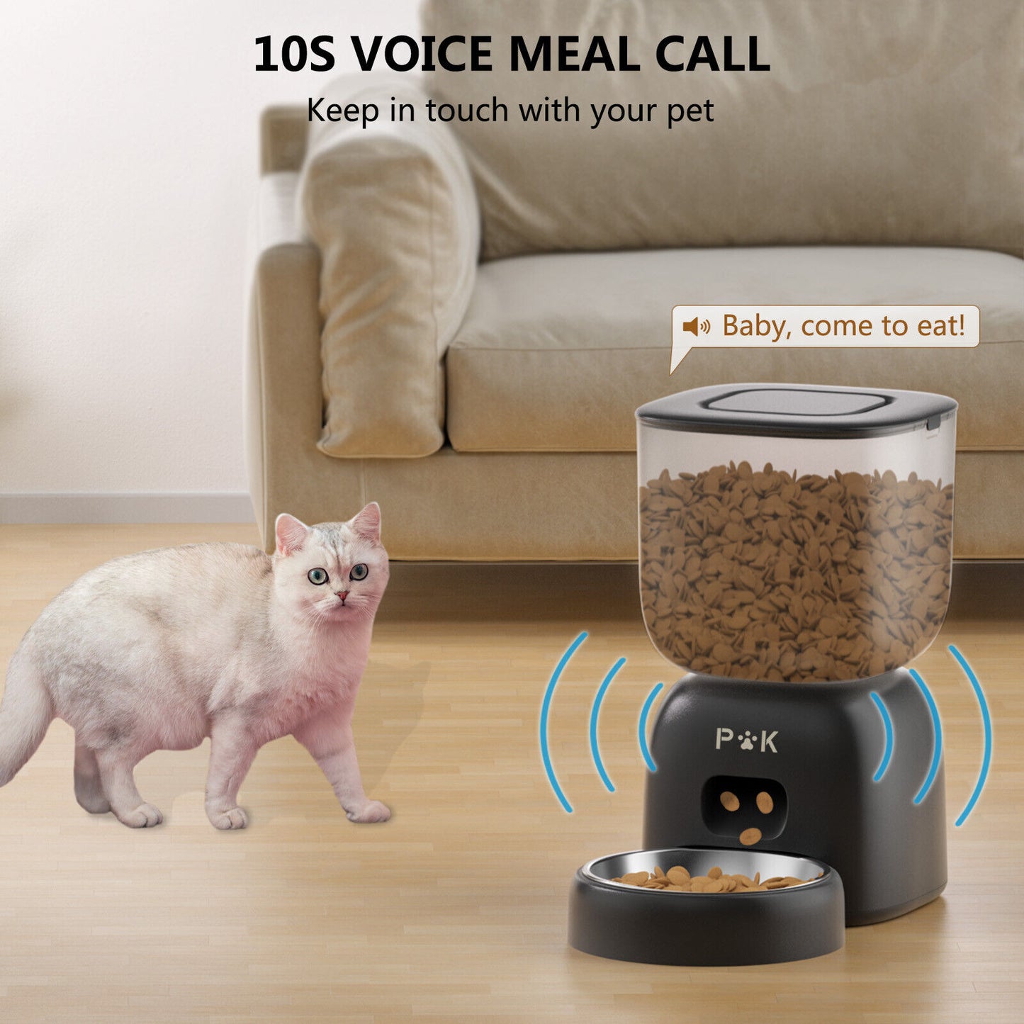 Automatischer Futter- und Wasserspender für Katzen und Hunde mit integriertem Filtersystem