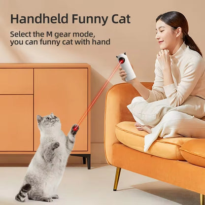 Interactive Automatic LED Laser Cat Toy - Smart Handheld Electronic Teaser for Cats and Dogs