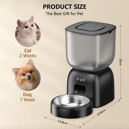 Automatischer Futter- und Wasserspender für Katzen und Hunde mit integriertem Filtersystem