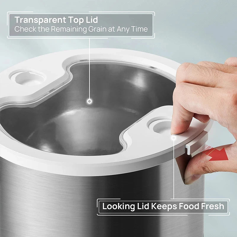Smart App-Controlled Stainless Steel Cat Feeder - Automatic Double Meal Dispenser for Cats and Dogs
